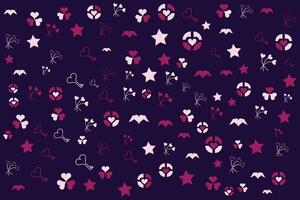 Valentijn patroon met liefde hart ster doodles voor afdrukken media en kaarten vector