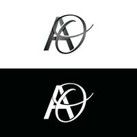 brief oa luxe modern monogram logo vector ontwerp, logo eerste vector Mark element grafisch illustratie ontwerp sjabloon