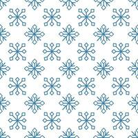 gemakkelijk winter en Kerstmis naadloos patroon met sneeuwvlokken. vector vlak.