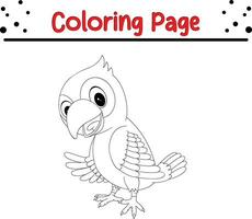vogel kleur bladzijde voor kinderen. vector