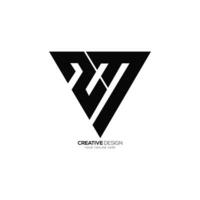 brief zm of mz driehoek v vorm modern creatief monogram zakelijke bedrijf logo vector