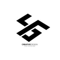 modern brief sg of gs uniek vormen alfabet creatief monogram abstract logo ontwerp vector