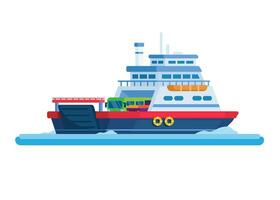 veerboot schip vervoer vlak ontwerp illustratie vector