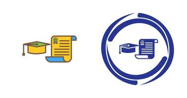 uniek diploma uitreiking vector icoon