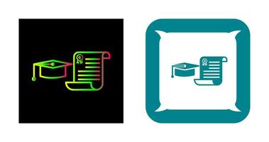 uniek diploma uitreiking vector icoon