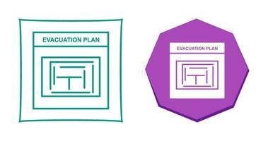 evacuatie plan vector icoon