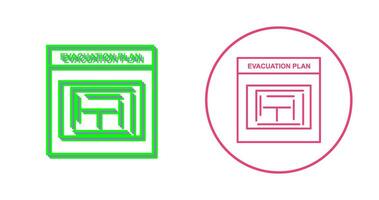 evacuatie plan vector icoon