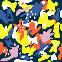 hand- getrokken kleurrijk abstract patroon. creatief collage hedendaags naadloos patroon. vector