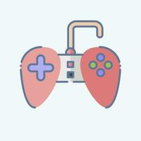 icoon gamepad. verwant naar computer symbool. tekening stijl. gemakkelijk ontwerp bewerkbaar. gemakkelijk illustratie vector