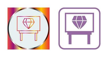 diamant exposeren vector icoon