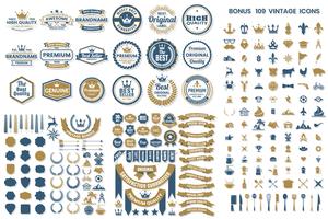 Vintage Retro Vector Logo voor banner