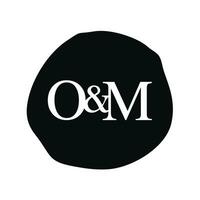 om eerste logo brief borstel monogram bedrijf vector