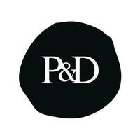 pd eerste logo brief borstel monogram bedrijf vector