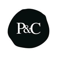 pc eerste logo brief borstel monogram bedrijf vector