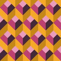 naadloos abstract meetkundig patroon in geel, mosterd, Purper, magenta en roze kleuren. helder ontwerp voor achtergronden, omhulsels producten, textiel, stoffen, dekt. vector