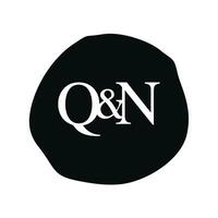qn eerste logo brief borstel monogram bedrijf vector