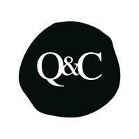 qc eerste logo brief borstel monogram bedrijf vector