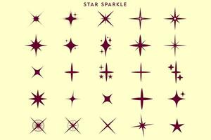 rood en wit sterren, rood en geel sterren, sterren Aan wit achtergrond, ster fonkeling en twinkelen barsten flash sterren vector