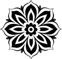 mandala, minimalistische en gemakkelijk silhouet - vector illustratie