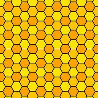 honingraat geel oranje zeshoek bijenkorf vector achtergrond
