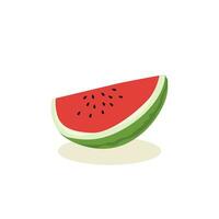 tekenfilm vers groen Open watermeloen voor de helft, plakjes en driehoeken. rood watermeloen stuk met beet. gesneden cocktail water meloen fruit vector set. illustratie van watermeloen versheid natuur