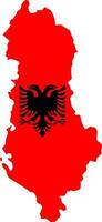 staat borders van land albanië. Albanees grens. Albanië kaart. kaart silhouet. banier, poster sjabloon. onafhankelijkheid dag. vector