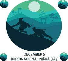 Internationale Ninja dag vector