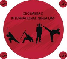 Internationale Ninja dag vector