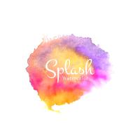 Abstract aquarel kleurrijke plons ontwerp vector