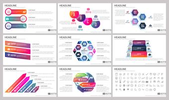 Moderne elementen van infographics voor presentatiesjablonen voor banner vector