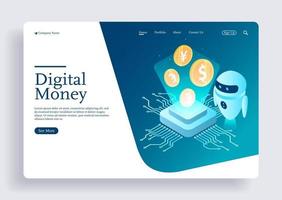 elektronische online betalingsgeschiedenis financiële gegevensbescherming met robot vector