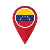 vlag van Venezuela vlag Aan kaart nauwkeurig icoon geïsoleerd rood kleur vector