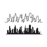 moderne stadshorizon. stad silhouet. vectorillustratie in flat vector