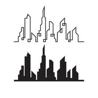 moderne stadshorizon. stad silhouet. vectorillustratie in flat vector