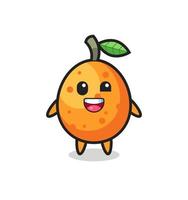 illustratie van een kumquat-personage met ongemakkelijke poses vector