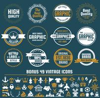 Vintage Retro Vector Logo voor banner