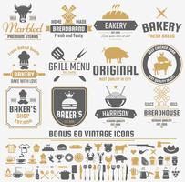 Restaurant Retro Vector Logo voor banner