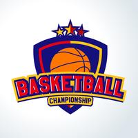 Basketballogo, sjablonen van sport T-shirt vector