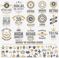 Vintage Retro Vector Logo voor banner