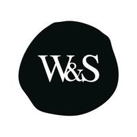 ws eerste logo brief borstel monogram bedrijf vector