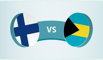 Finland versus de Bahamas, team sport- wedstrijd concept. vector