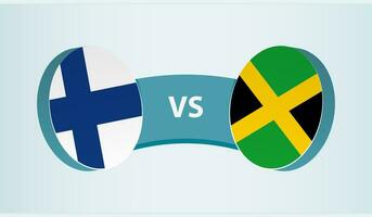 Finland versus Jamaica, team sport- wedstrijd concept. vector