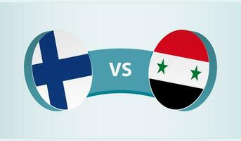 Finland versus Syrië, team sport- wedstrijd concept. vector