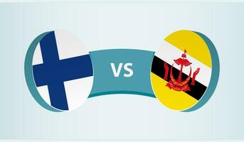 Finland versus brune, team sport- wedstrijd concept. vector