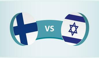 Finland versus Israël, team sport- wedstrijd concept. vector