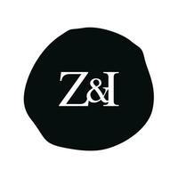 zi eerste logo brief borstel monogram bedrijf vector