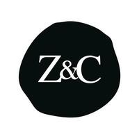 zc eerste logo brief borstel monogram bedrijf vector