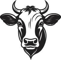 zwart zuivel koe logo vector voor opstarten vector zuivel koe logo zwart voor opstarten