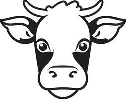 zuivel koe logo icoon zwart vector voor klein bedrijf zuivel koe zwart vector logo voor klein bedrijf