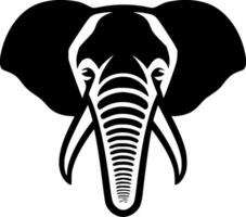 olifant, zwart en wit vector illustratie